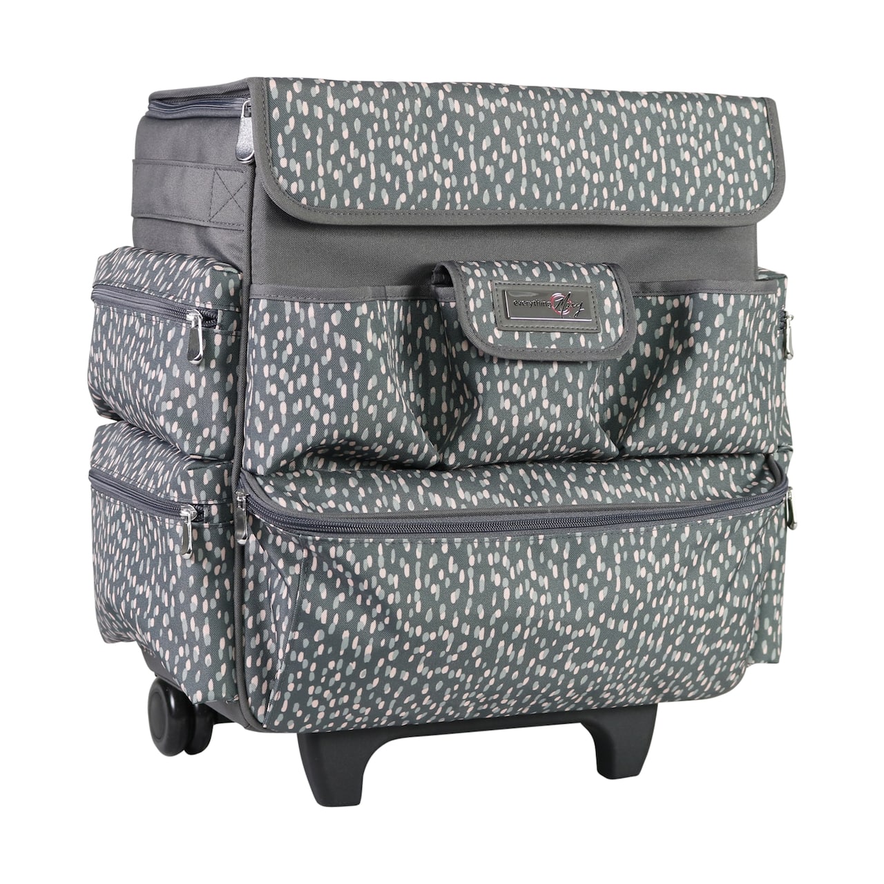 Everything Mary Gray & White Teacher Rolling Tote